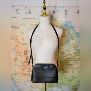 Kate Spade Textured Black Leather Crossbody Bag